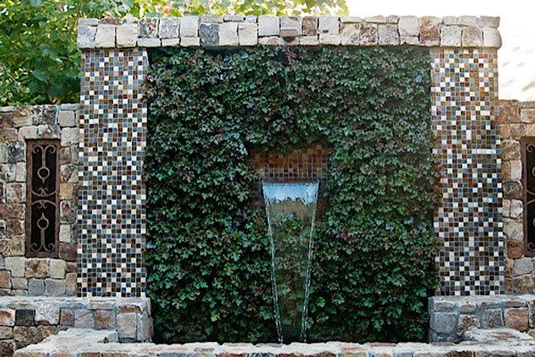 creation of waterfalls and water jet in Marrakech gardening